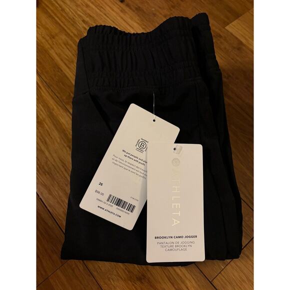Athleta Brooklyn Camo Jogger Textured Black Camo‎ Plus Size 26 NWT $98 Pockets - Picture 3 of 4